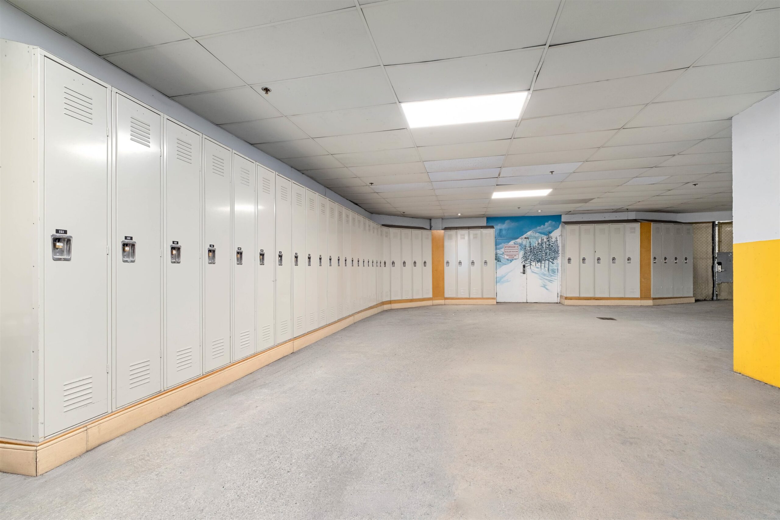 Underground ski and gear locker room at Whistler Village Inn & Suites