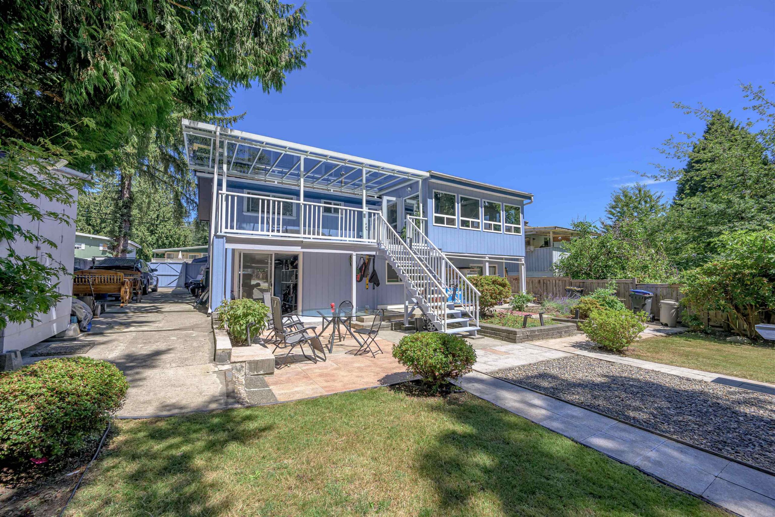Private south-facing backyard, Oxford Heights Port Coquitlam real estate