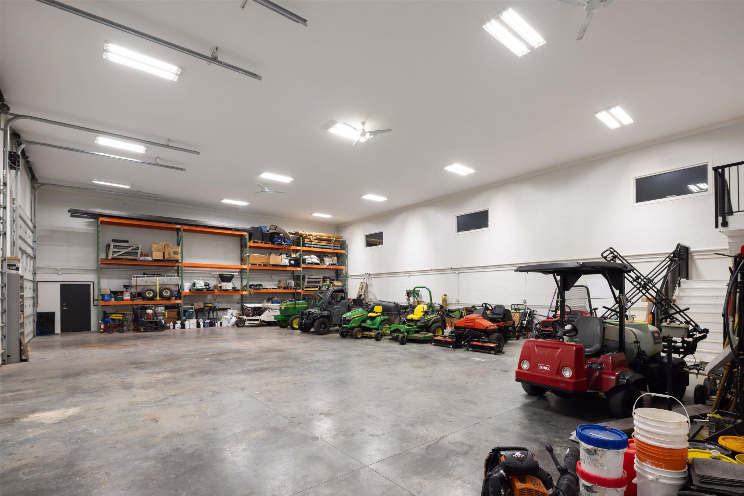 Heated indoor garage and workshop at Tannin Manor